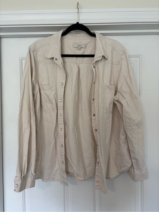 LOFT Tops - LOFT Light Beige Button Down Shirt | Size XL